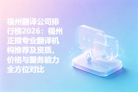 福州翻译公司排行榜2026：福州正规专业翻译机构推荐及资质、价格与服务能力全方位对比
