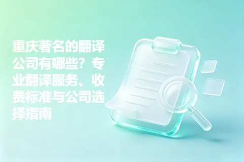 重庆著名的翻译公司有哪些？专业翻译服务、收费标准与公司选择指南