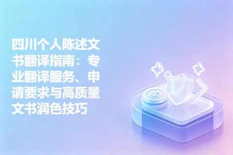 四川个人陈述文书翻译指南:专业翻译服务、申请要求与高质量文书润色技巧