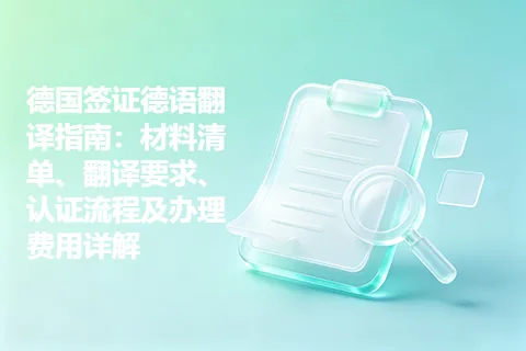 德国签证德语翻译指南：材料清单、翻译要求、认证流程及办理费用详解
