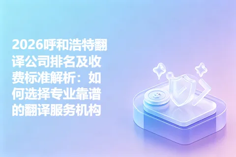2026呼和浩特翻译公司排名及收费标准解析：如何选择专业靠谱的翻译服务机构