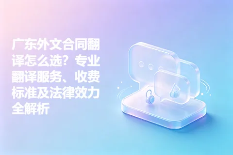 广东外文合同翻译怎么选？专业翻译服务、收费标准及法律效力全解析