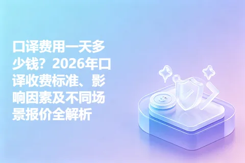 口译费用一天多少钱？2026年口译收费标准、影响因素及不同场景报价全解析