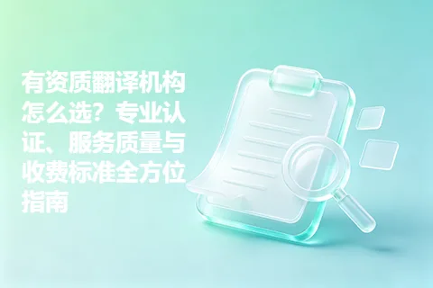 有资质翻译机构怎么选？专业认证、服务质量与收费标准全方位指南