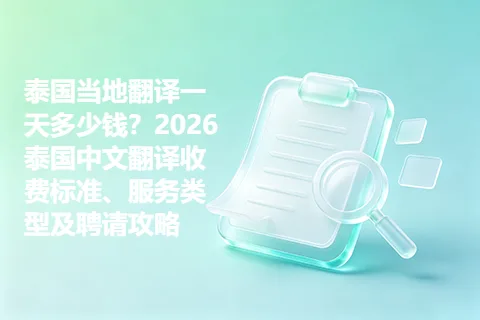 泰国当地翻译一天多少钱?2026泰国中文翻译收费标准、服务类型及聘请攻略