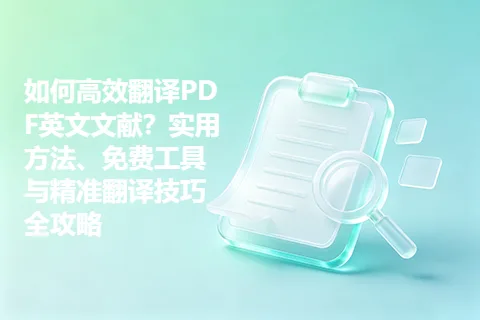 如何高效翻译PDF英文文献？实用方法、免费工具与精准翻译技巧全攻略