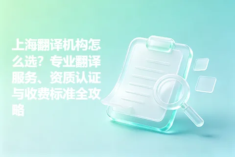 上海翻译机构怎么选？专业翻译服务、资质认证与收费标准全攻略