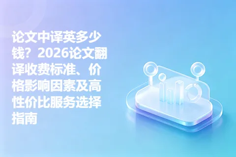 论文中译英多少钱？2026论文翻译收费标准、价格影响因素及高性价比服务选择指南