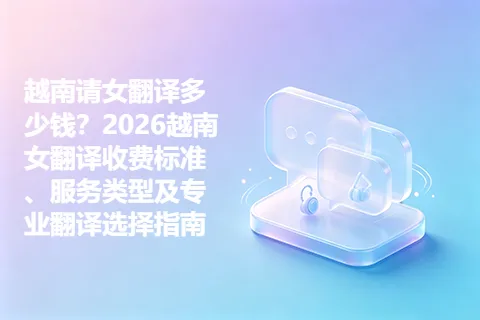 越南请女翻译多少钱?2026越南女翻译收费标准、服务类型及专业翻译选择指南
