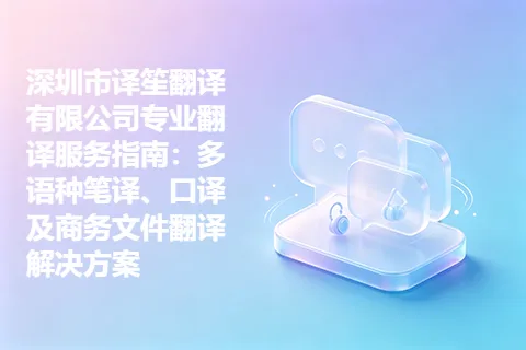 深圳市译笙翻译有限公司专业翻译服务指南：多语种笔译、口译及商务文件翻译解决方案