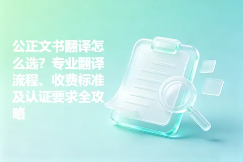 公正文书翻译怎么选？专业翻译流程、收费标准及认证要求全攻略