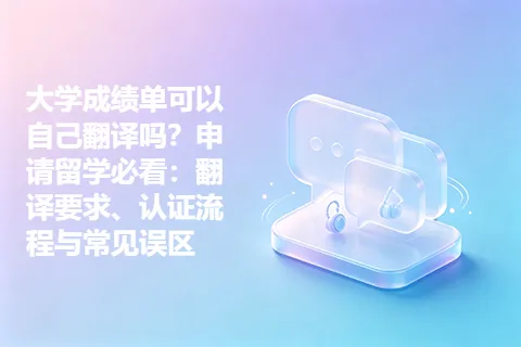 大学成绩单可以自己翻译吗？申请留学必看：翻译要求、认证流程与常见误区