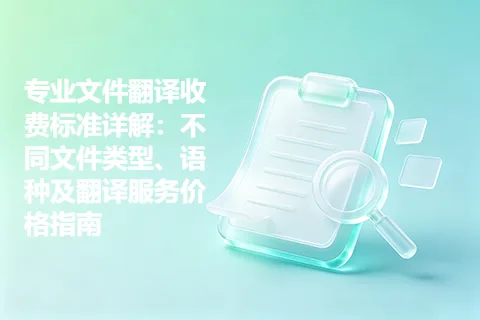 专业文件翻译收费标准详解：不同文件类型、语种及翻译服务价格指南