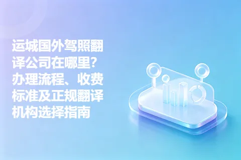 运城国外驾照翻译公司在哪里？办理流程、收费标准及正规翻译机构选择指南