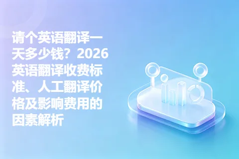 请个英语翻译一天多少钱？2026英语翻译收费标准、人工翻译价格及影响费用的因素解析