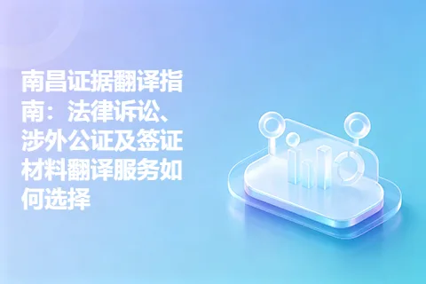 南昌证据翻译指南：法律诉讼、涉外公证及签证材料翻译服务如何选择
