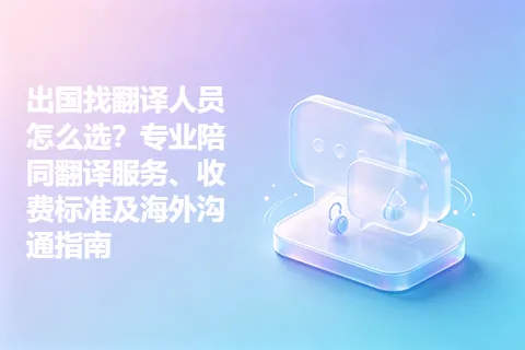 出国找翻译人员怎么选？专业陪同翻译服务、收费标准及海外沟通指南