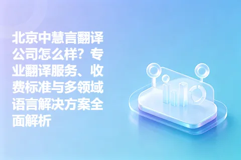 北京中慧言翻译公司怎么样？专业翻译服务、收费标准与多领域语言解决方案全面解析