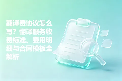 翻译费协议怎么写？翻译服务收费标准、费用明细与合同模板全解析