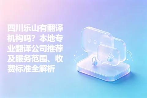 四川乐山有翻译机构吗？本地专业翻译公司推荐及服务范围、收费标准全解析