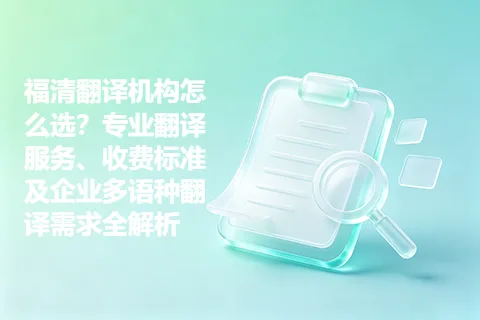 福清翻译机构怎么选？专业翻译服务、收费标准及企业多语种翻译需求全解析