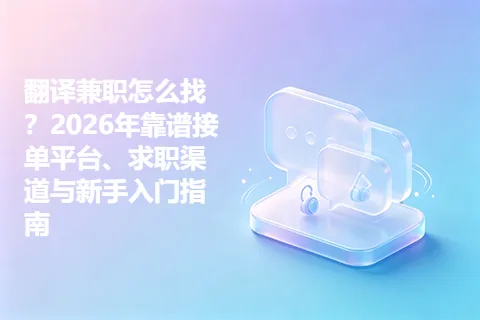 翻译兼职怎么找？2026年靠谱接单平台、求职渠道与新手入门指南