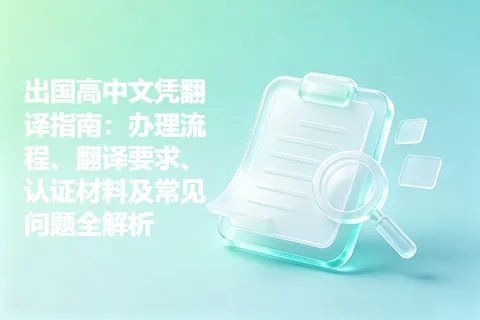 出国高中文凭翻译指南：办理流程、翻译要求、认证材料及常见问题全解析