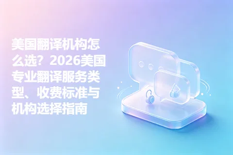 美国翻译机构怎么选？2026美国专业翻译服务类型、收费标准与机构选择指南