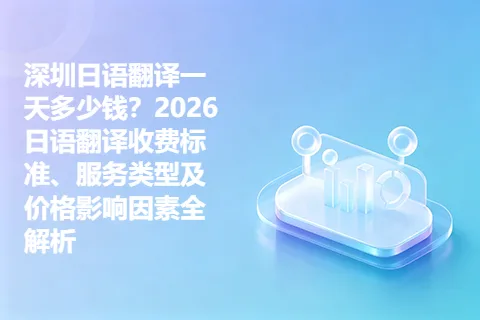深圳日语翻译一天多少钱？2026日语翻译收费标准、服务类型及价格影响因素全解析
