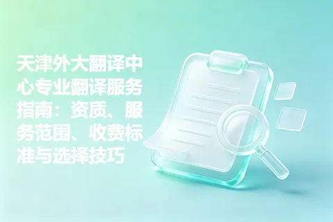 天津外大翻译中心专业翻译服务指南：资质、服务范围、收费标准与选择技巧