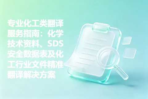 专业化工类翻译服务指南：化学技术资料、SDS安全数据表及化工行业文件精准翻译解决方案