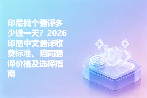 印尼找个翻译多少钱一天？2026印尼中文翻译收费标准、陪同翻译价格及选择指南