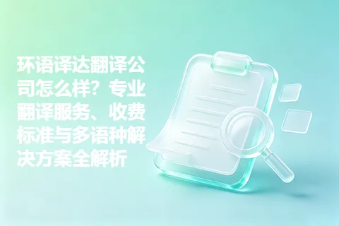 环语译达翻译公司怎么样？专业翻译服务、收费标准与多语种解决方案全解析