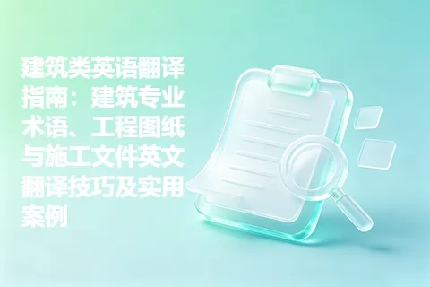 建筑类英语翻译指南：建筑专业术语、工程图纸与施工文件英文翻译技巧及实用案例
