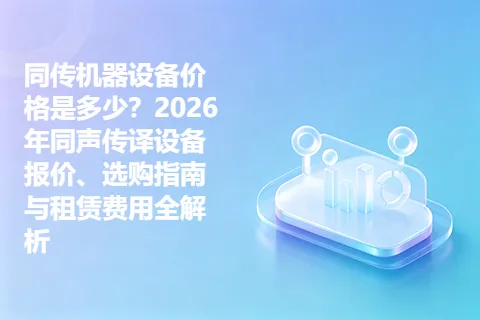 同传机器设备价格是多少？2026年同声传译设备报价、选购指南与租赁费用全解析