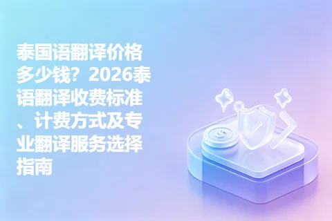 泰国语翻译价格多少钱？2026泰语翻译收费标准、计费方式及专业翻译服务选择指南