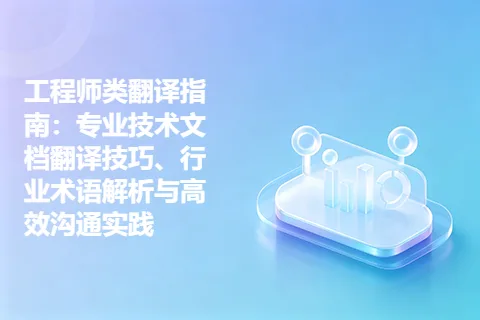 工程师类翻译指南：专业技术文档翻译技巧、行业术语解析与高效沟通实践