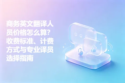 商务英文翻译人员价格怎么算？收费标准、计费方式与专业译员选择指南