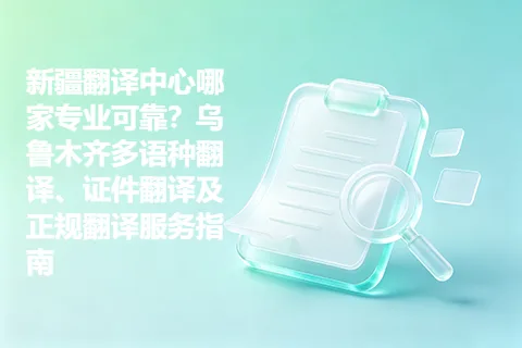 新疆翻译中心哪家专业可靠？乌鲁木齐多语种翻译、证件翻译及正规翻译服务指南