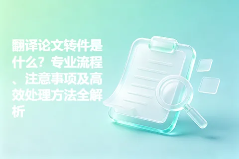 翻译论文转件是什么？专业流程、注意事项及高效处理方法全解析