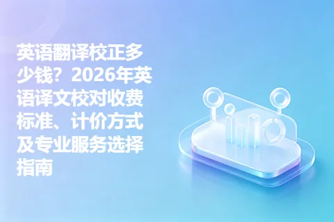 英语翻译校正多少钱?2026年英语译文校对收费标准、计价方式及专业服务选择指南