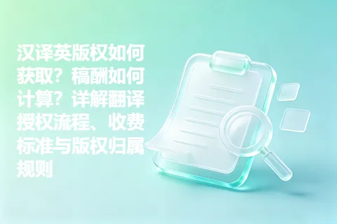 汉译英版权如何获取？稿酬如何计算？详解翻译授权流程、收费标准与版权归属规则