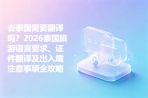 去泰国需要翻译吗？2026泰国旅游语言要求、证件翻译及出入境注意事项全攻略