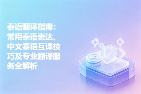 泰语翻译指南：常用泰语表达、中文泰语互译技巧及专业翻译服务全解析