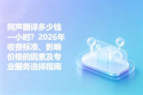 同声翻译多少钱一小时?2026年收费标准、影响价格的因素及专业服务选择指南