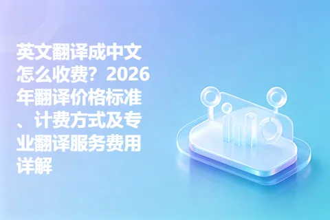 英文翻译成中文怎么收费？2026年翻译价格标准、计费方式及专业翻译服务费用详解