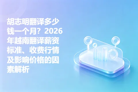 胡志明翻译多少钱一个月？2026年越南翻译薪资标准、收费行情及影响价格的因素解析