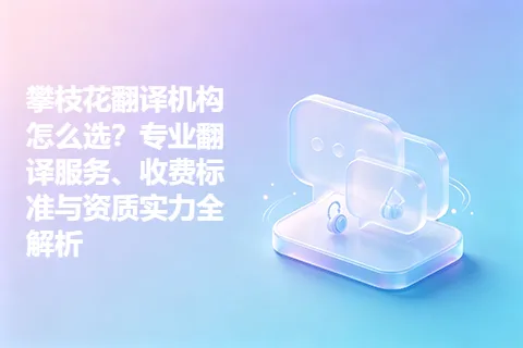 攀枝花翻译机构怎么选？专业翻译服务、收费标准与资质实力全解析