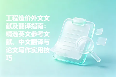 工程造价外文文献及翻译指南：精选英文参考文献、中文翻译与论文写作实用技巧