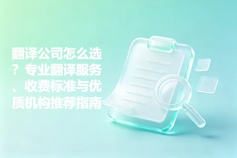 翻译公司怎么选？专业翻译服务、收费标准与优质机构推荐指南